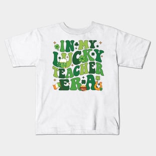 In My Lucky Teacher Era, Teacher Patrick's Day Kids T-Shirt